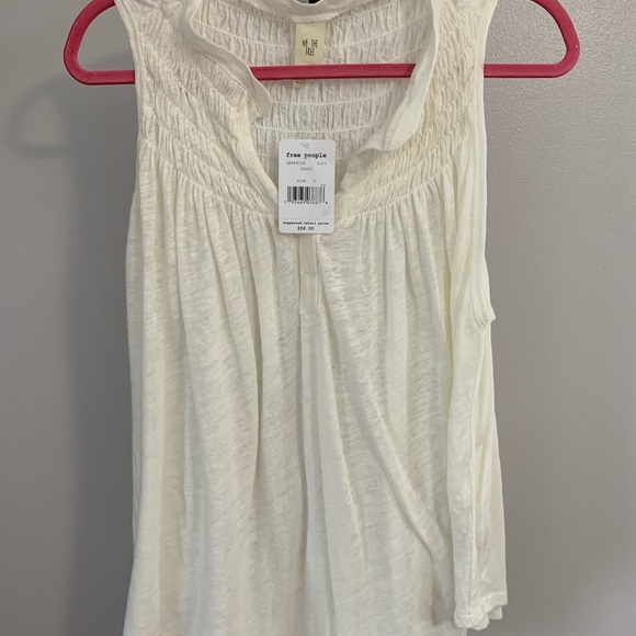 NWT We The Free - Free People Cream Relaxed Bib Collar Tank - Picture 4 of 16
